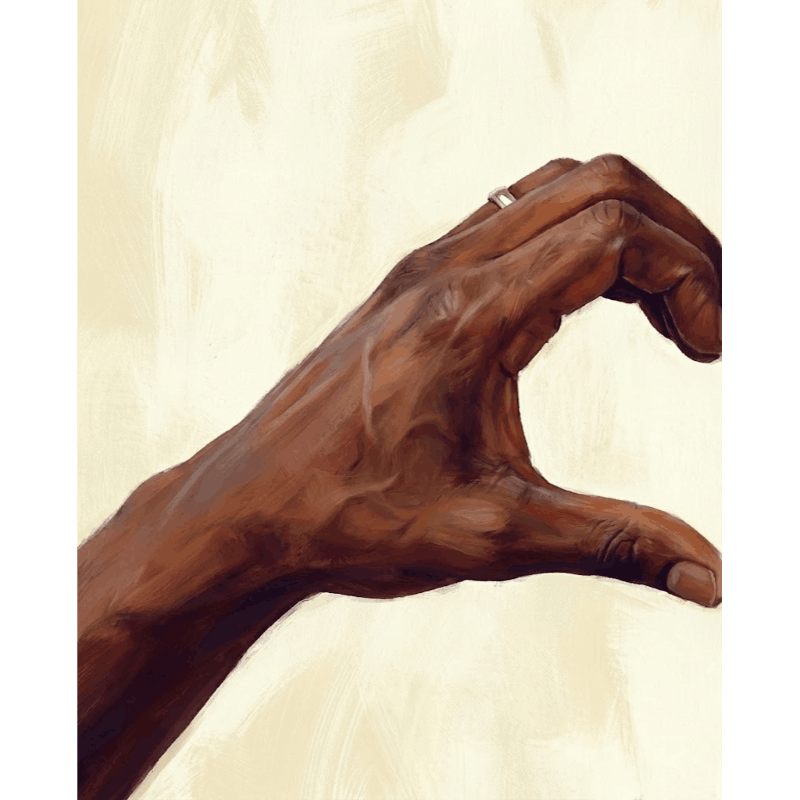 Black Male Loving Hand | Paint by Number-Paint by numbers