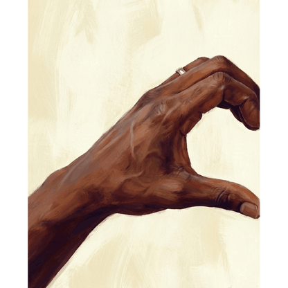 Black Male Loving Hand | Paint by Number-Paint by numbers
