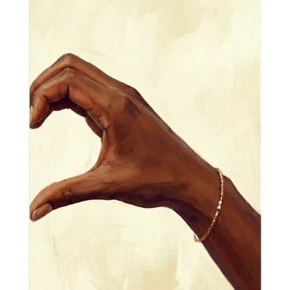 Black Female Loving Hand | Paint by Number-Paint by numbers