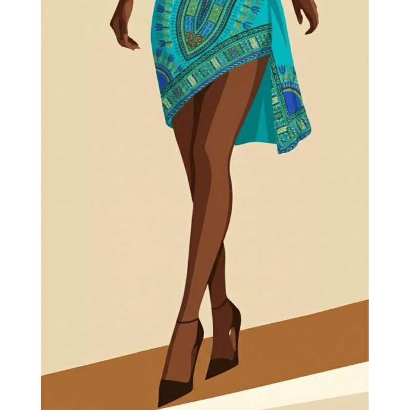 Elegant African Woman | Paint by Number- Paint by Numbers