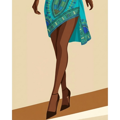Elegant African Woman | Paint by Number- Paint by Numbers