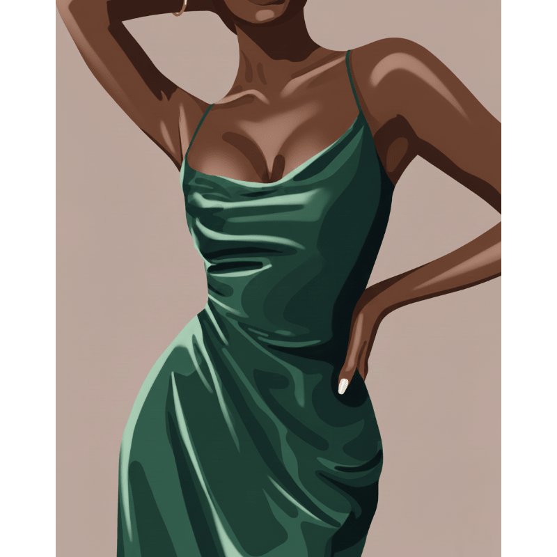 Elegant Lady | Paint by Number- Paint by Numbers