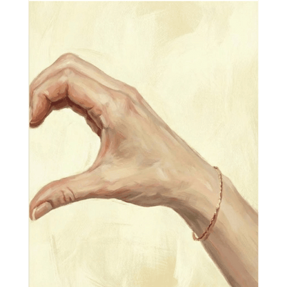 White Female Loving Hand | Paint by Number-Paint by numbers