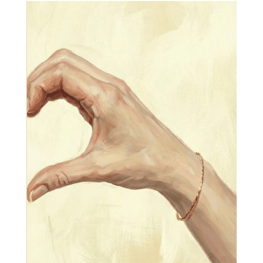 White Female Loving Hand | Paint by Number-Paint by numbers