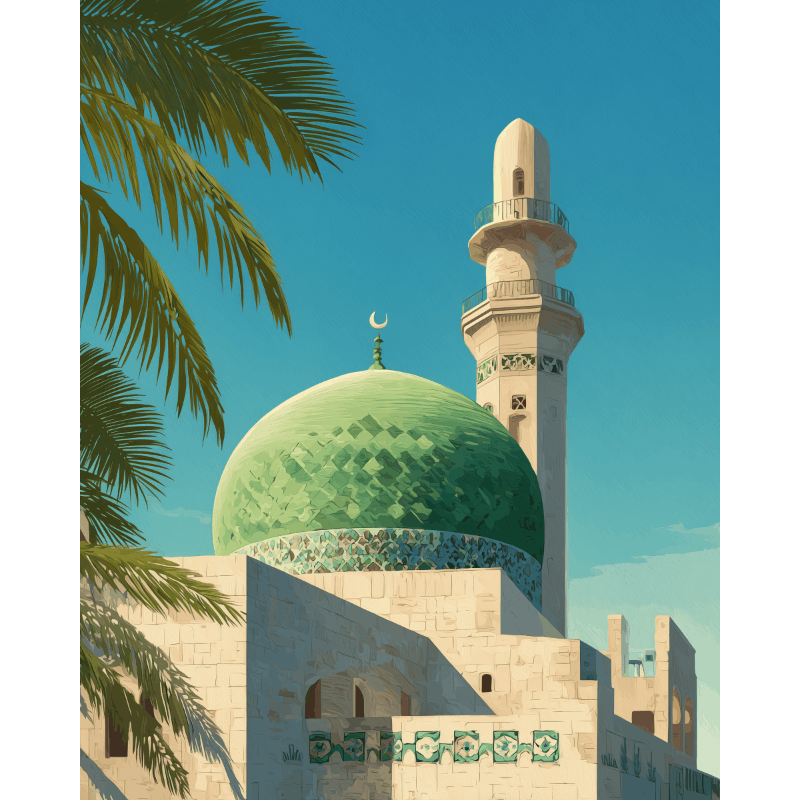 Mosque | Paint by Number- Paint by Numbers