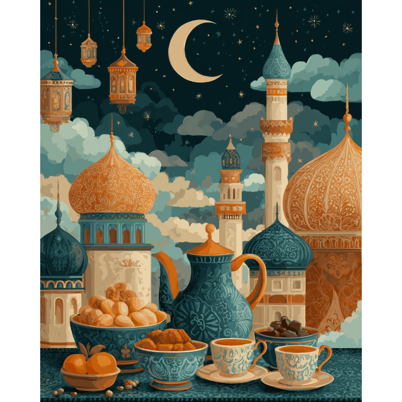 Iftar time | Paint by Number- Paint by Numbers