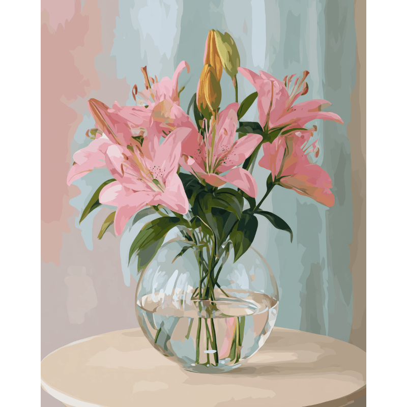 Gentle lilies | Paint by Number- Paint by Numbers