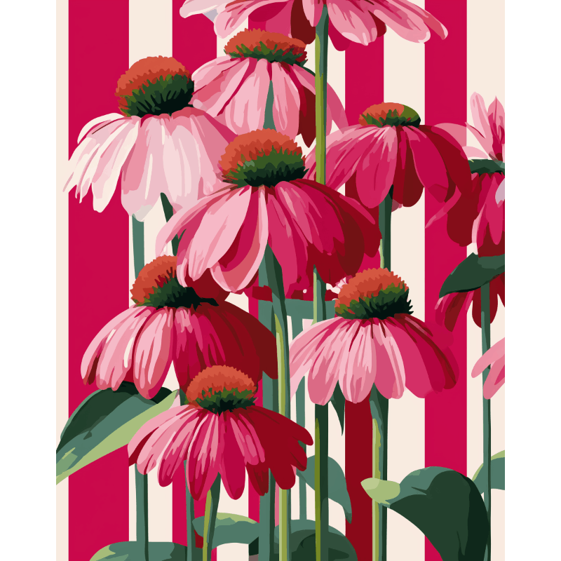 Vertical blooms | Paint by Number- Paint by Numbers