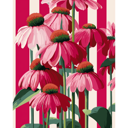 Vertical blooms | Paint by Number- Paint by Numbers