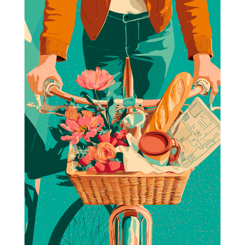 A morning basket | Paint by Number- Paint by Numbers