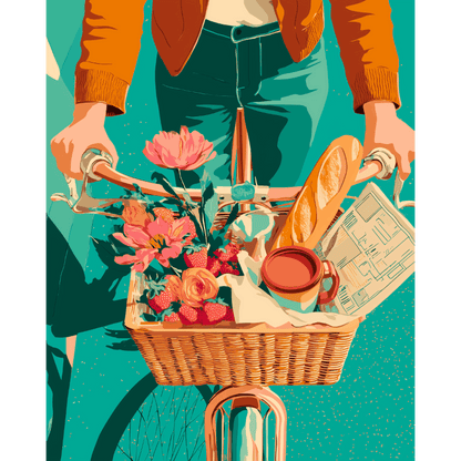 A morning basket | Paint by Number- Paint by Numbers