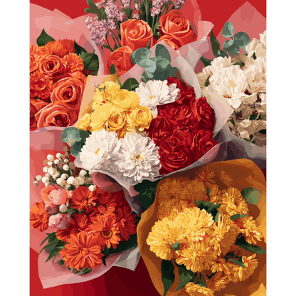A bouquet sale | Paint by Number- Paint by Numbers