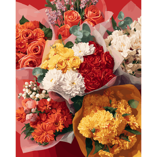 A bouquet sale | Paint by Number- Paint by Numbers