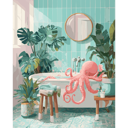 Octo bath | Paint by Number- Paint by Numbers