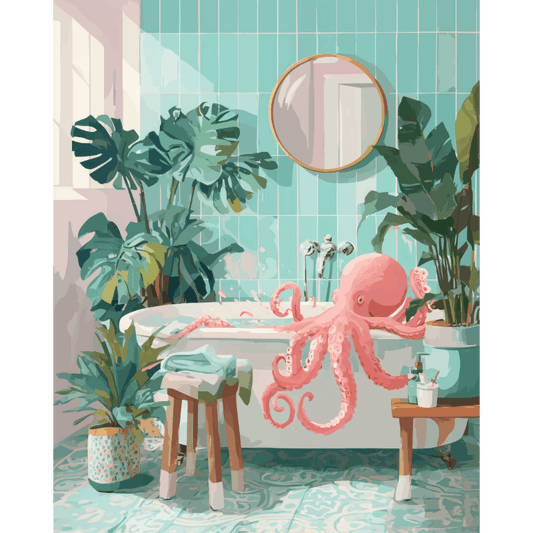 Octo bath | Paint by Number- Paint by Numbers
