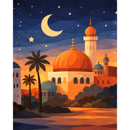 Under the crescent moon | Paint by Number- Paint by Numbers