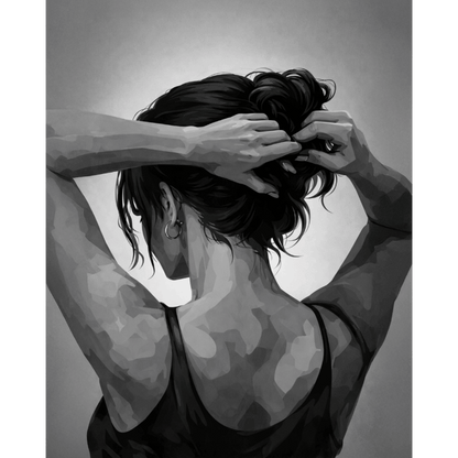 Monochrome lady | Paint by Number- Paint by Numbers