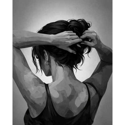 Monochrome lady | Paint by Number- Paint by Numbers