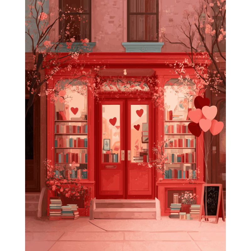 Bookshop of Love | Paint by Number- Paint by Numbers