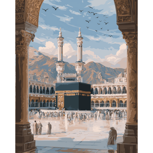 Toward the Kaaba | Paint by Number- Paint by Numbers