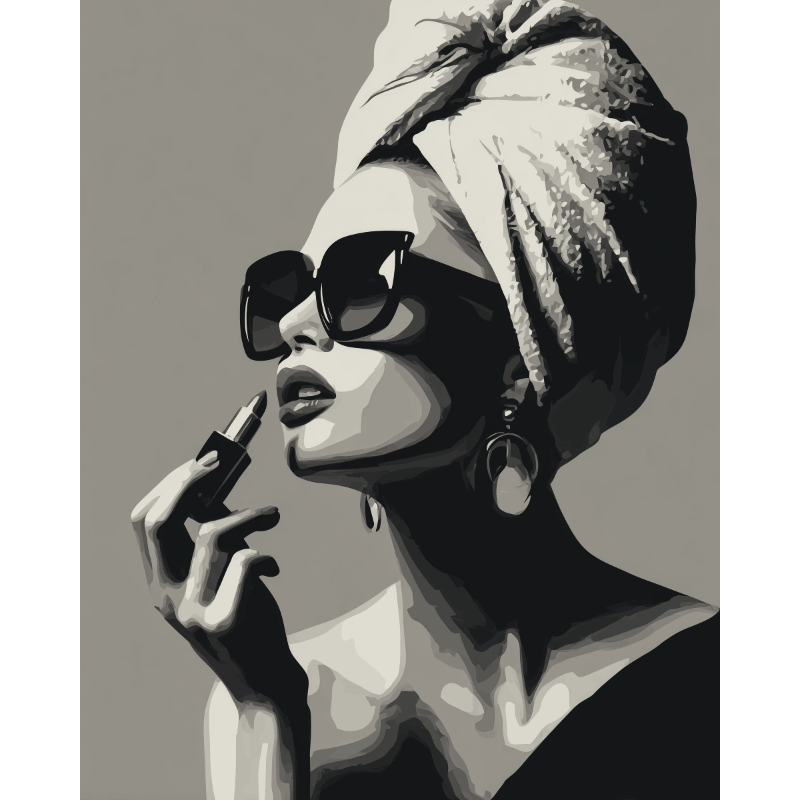 Grayscaled fashion | Paint by Number- Paint by Numbers