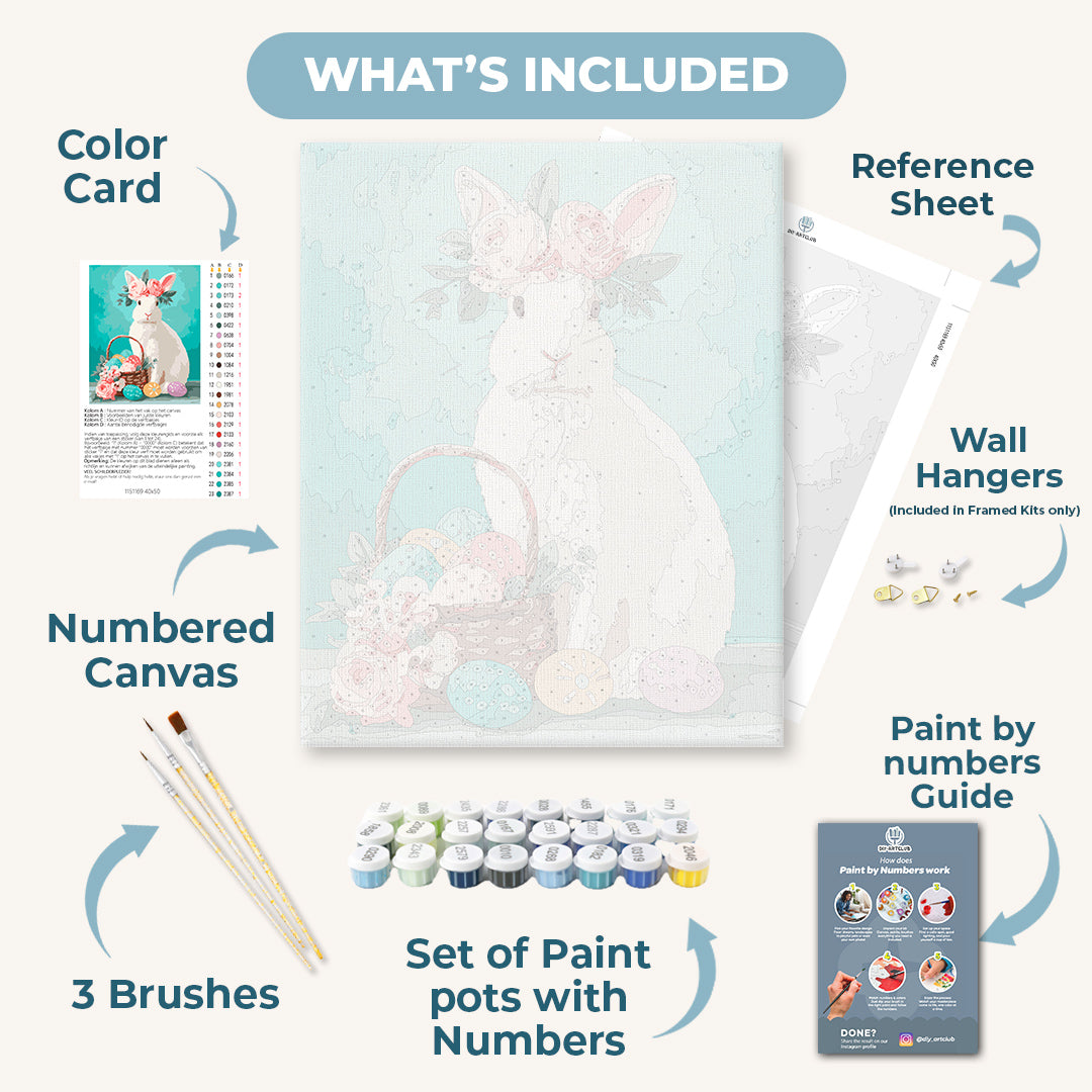 Elegant Easter bunny | Paint by Number