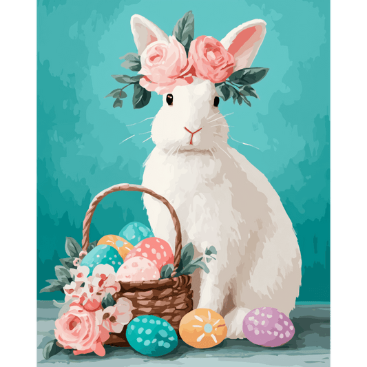 Elegant Easter bunny | Paint by Number- Paint by Numbers