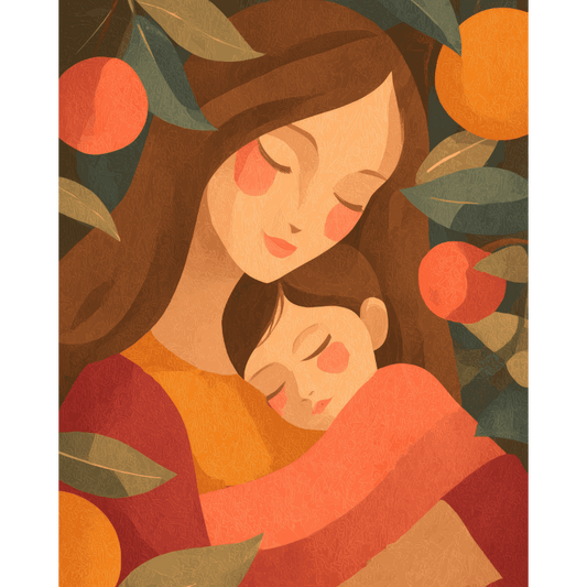Mother and child | Paint by Number- Paint by Numbers