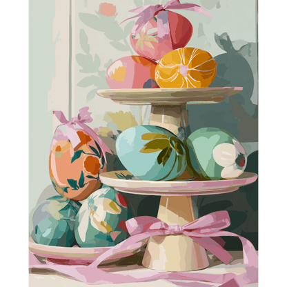 Pastel Easter eggs | Paint by Number- Paint by Numbers