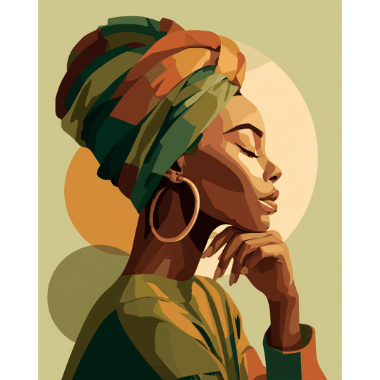 Golden profile | Paint by Number- Paint by Numbers