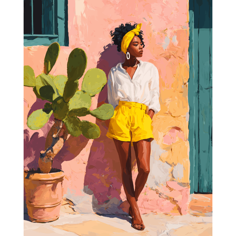 Sunlit Confidence | Paint by Number- Paint by Numbers