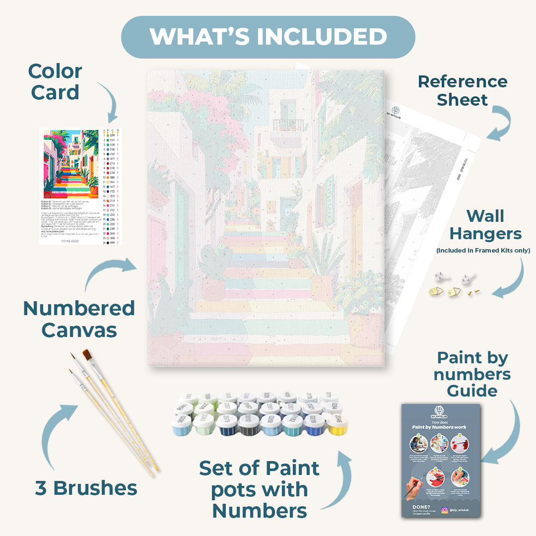 Rainbow Stairs | Paint by Number