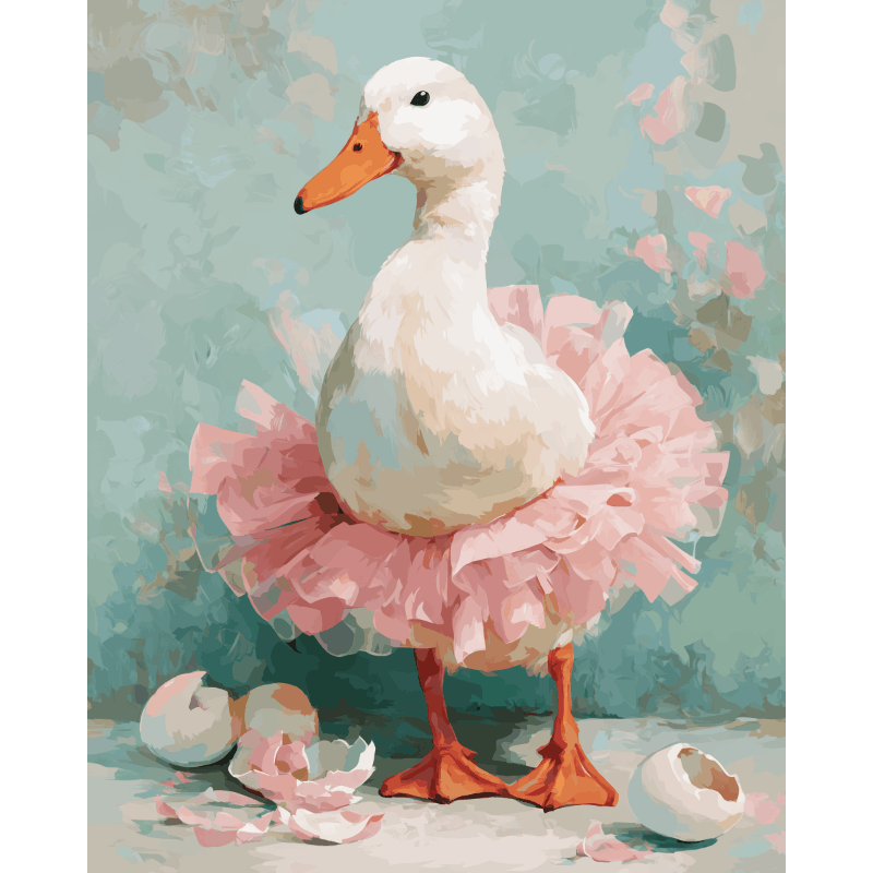 The Goose Ballerina | Paint by Number- Paint by Numbers