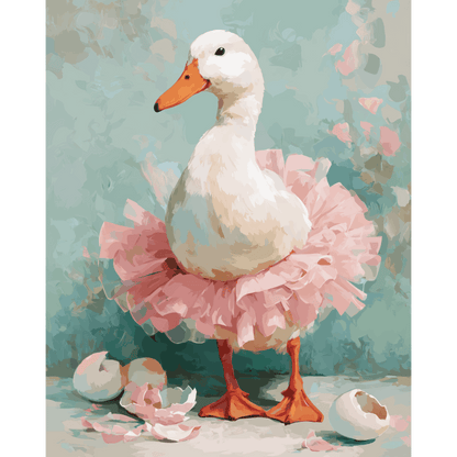 The Goose Ballerina | Paint by Number- Paint by Numbers