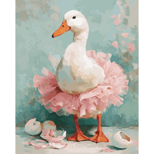 The Goose Ballerina | Paint by Number- Paint by Numbers