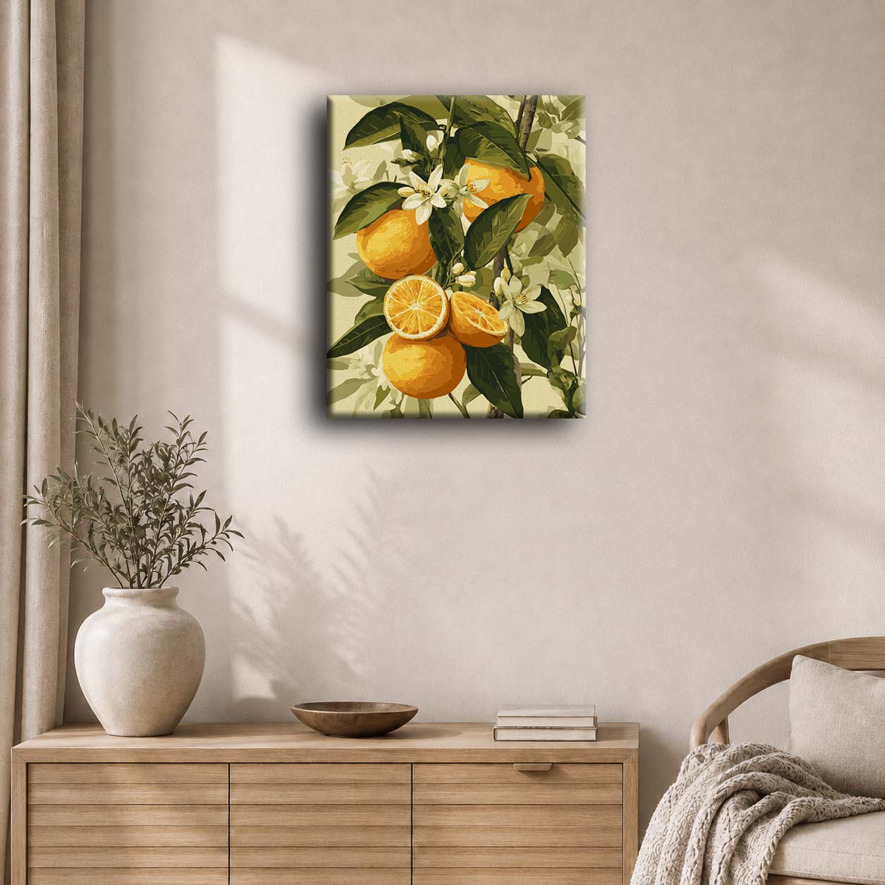 Blooming citrus fruits | Paint by Number – Diy Art Club