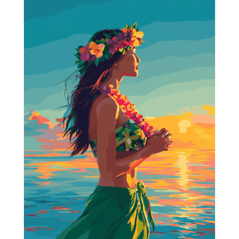 Hula dancer | Paint by Number- Paint by Numbers