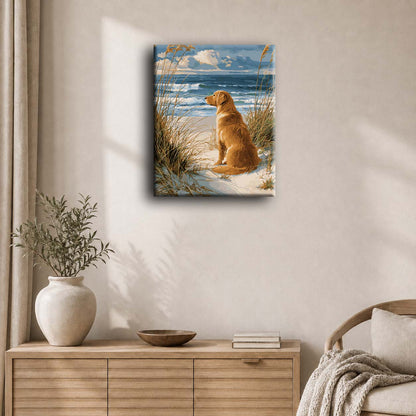 Ventende labrador | Maleri etter tall