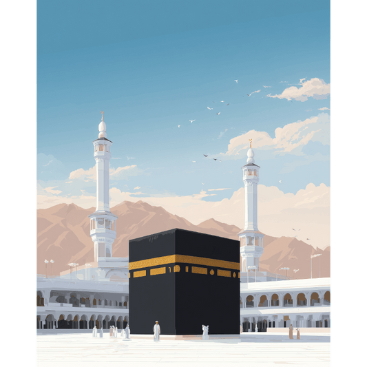Sacred Kaaba | Paint by Number- Paint by Numbers