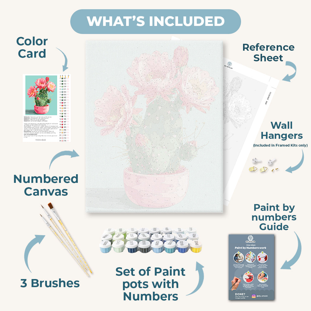 Blooming cactus | Paint by Number