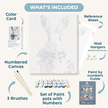 Delft Blue Bunny | Paint by Number
