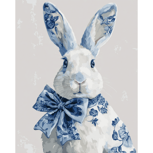 Delft Blue Bunny | Paint by Number- Paint by Numbers