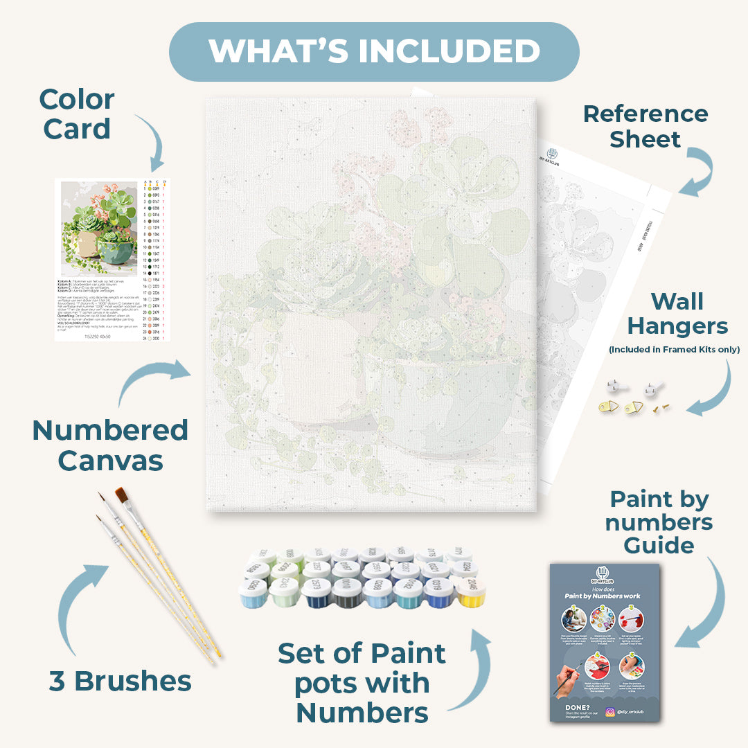 Spring Succulents | Paint by Number