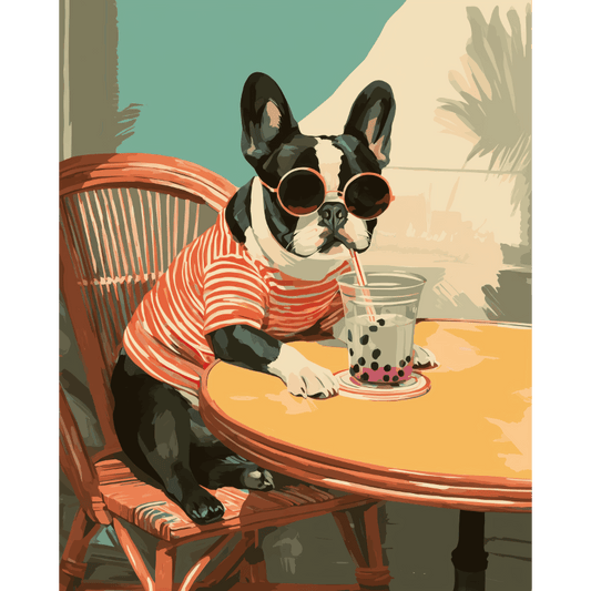 French Hipster | Paint by Number- Paint by Numbers