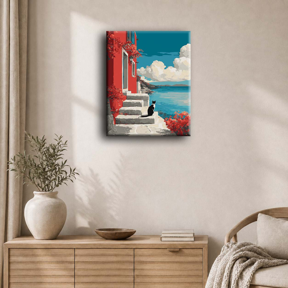 Det røde huset | Maleri etter tall