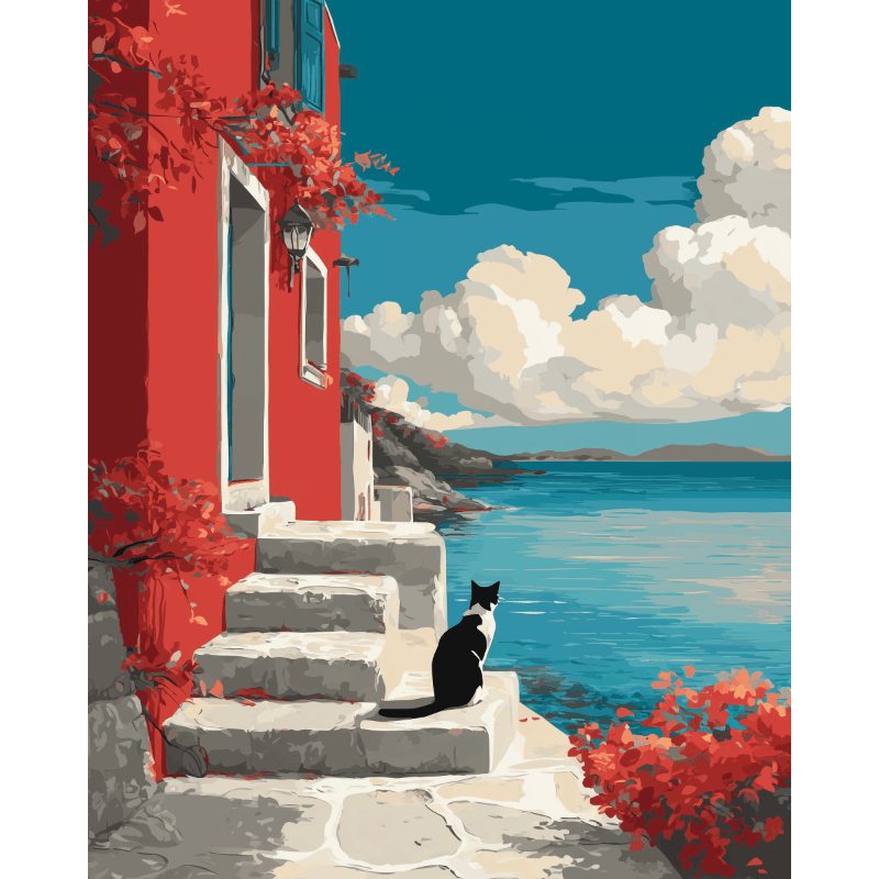The red house | Paint by Number- Paint by Numbers