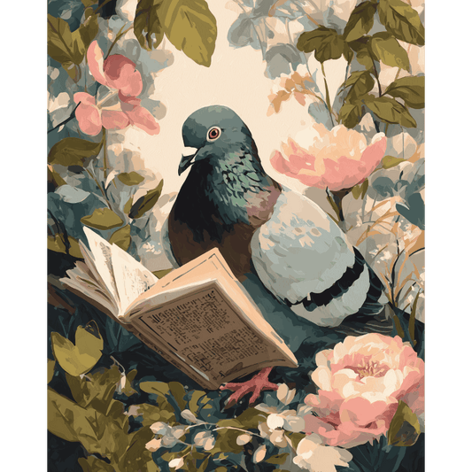 Reading Pigeon | Paint by Number- Paint by Numbers