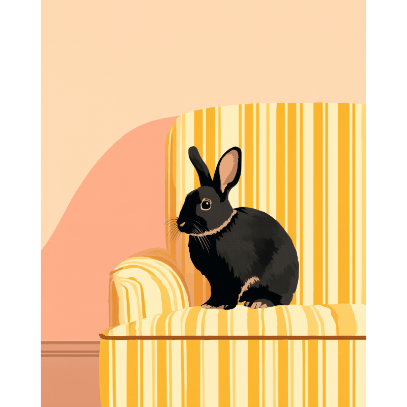 Black Rabbit | Paint by Number- Paint by Numbers
