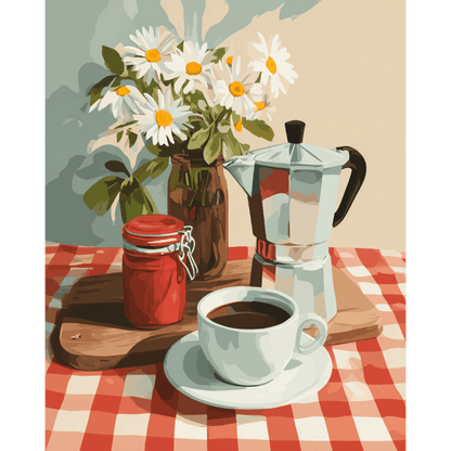 A Cup Before the Day | Paint by Number- Paint by Numbers