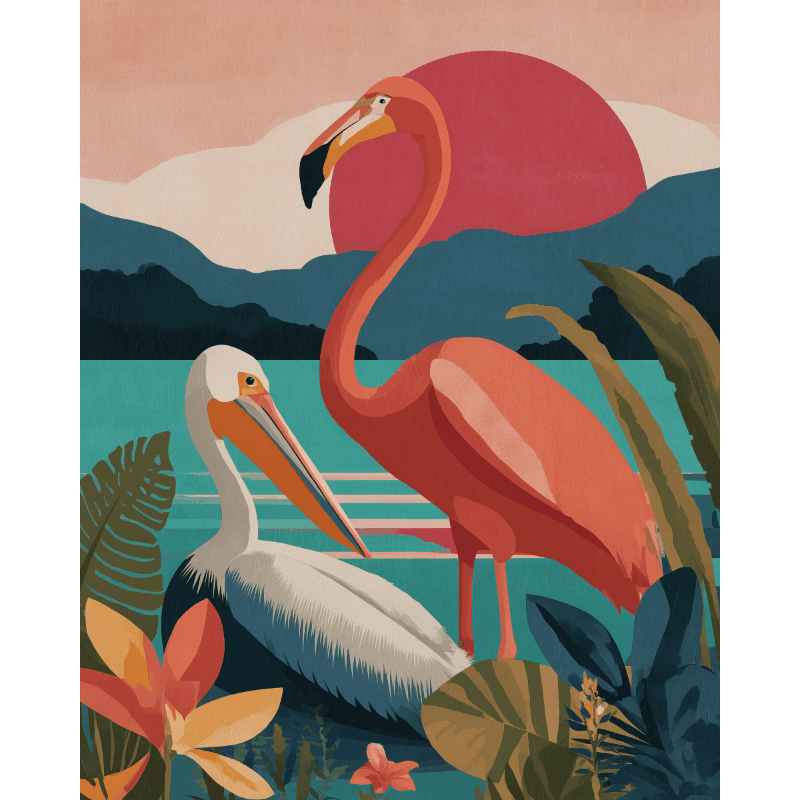 The Coral Horizon | Paint by Number- Paint by Numbers